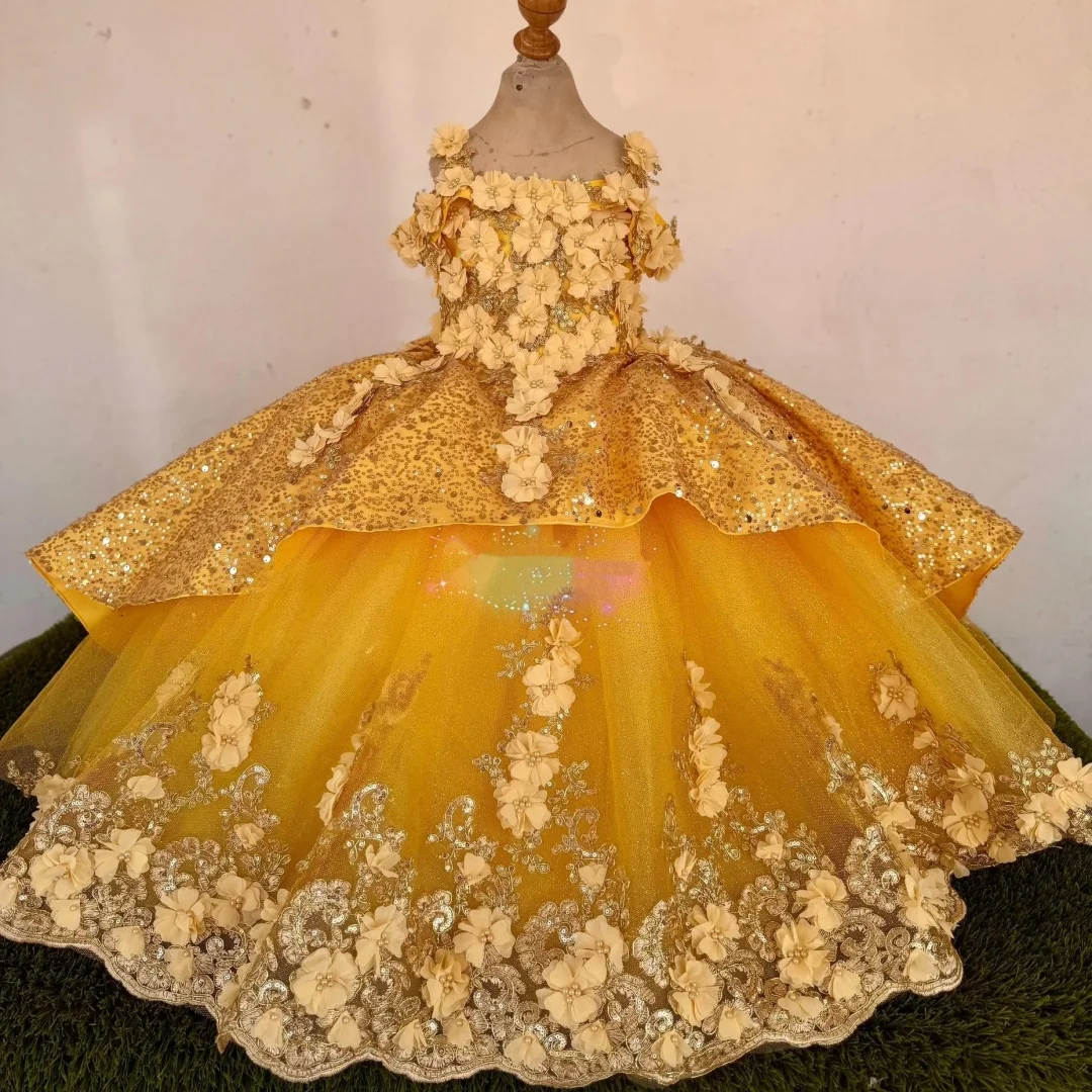 Желтые платья для девочек-цветочниц на свадьбу, кружевные аппликации, блестки, платье для девочек для фотосессии, платья с блестками для первого причастия по индивидуальному заказу
Желтые платья для девочек-цветочниц на свадьбу, кружевные аппликации, блестки, платье для девочек для фотосессии, платья с блестками для первого причастия по индивидуальному заказу