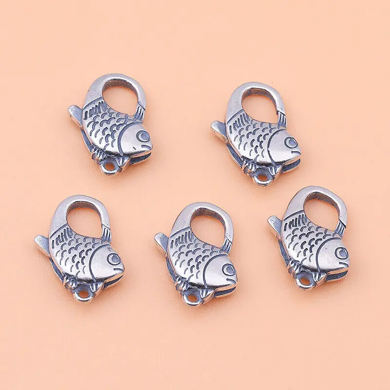 Пряжка из тайского серебра 925 пробы для самостоятельного изготовления, аксессуары для орнамента, винтажная рыболовная пряжка, Пружинная Застежка, браслет, ожерелье с замком
Пряжка из тайского серебра 925 пробы для самостоятельного изготовления, аксессуары для орнамента, винтажная рыболовная пряжка, Пружинная Застежка, браслет, ожерелье с замком