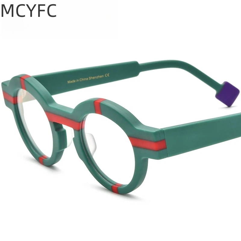 MCYFC Chic Retro Eyeglasses Frames with Optical Prescription for Fashionable Look Men and Women Glasses Frame Acetate Eyewear
MCYFC Chic Retro Eyeglasses Frames with Optical Prescription for Fashionable Look Men and Women Glasses Frame Acetate Eyewear