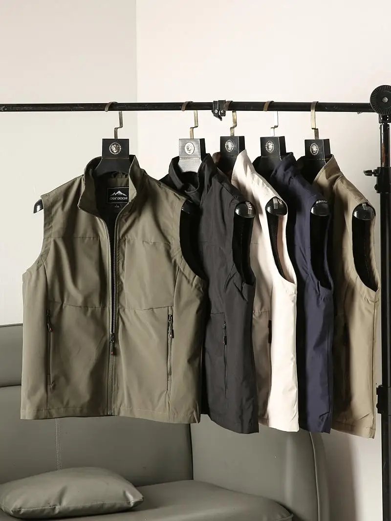 Men's Casual Stand Collar Workwear Vest Breathable Multi-ket Outdoor Leisure Faion Autumn New Arrival Zipper Decoration
Men's Casual Stand Collar Workwear Vest Breathable Multi-ket Outdoor Leisure Faion Autumn New Arrival Zipper Decoration