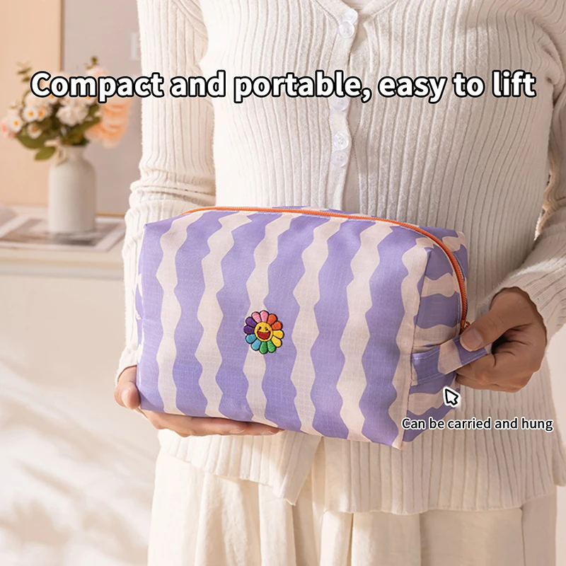 Wave Print Makeup Bag With Handle Waterproof Travel Cosmetic Storage Zipper Toiletry Washing Pouch
Wave Print Makeup Bag With Handle Waterproof Travel Cosmetic Storage Zipper Toiletry Washing Pouch
