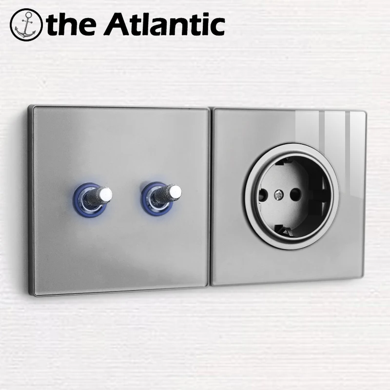 Тумблер освещения EU Franch со светодиодной розеткой Серое серое стекло Универсальная вилка USB TV RJ45 Настенные выключатели света
Тумблер освещения EU Franch со светодиодной розеткой Серое серое стекло Универсальная вилка USB TV RJ45 Настенные выключатели света