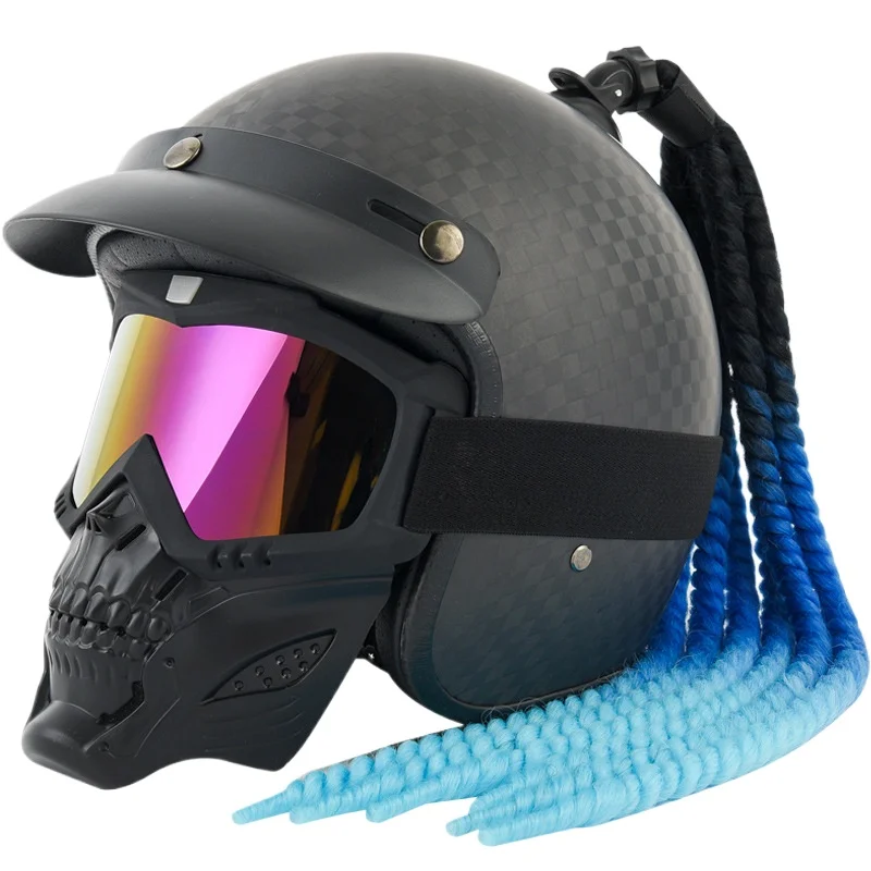 DOT Certified Carbon Fiber Half Face Motorcycle Helmet - Lightweight Protective Gear for Men Women - Motocross Racing
DOT Certified Carbon Fiber Half Face Motorcycle Helmet - Lightweight Protective Gear for Men Women - Motocross Racing
