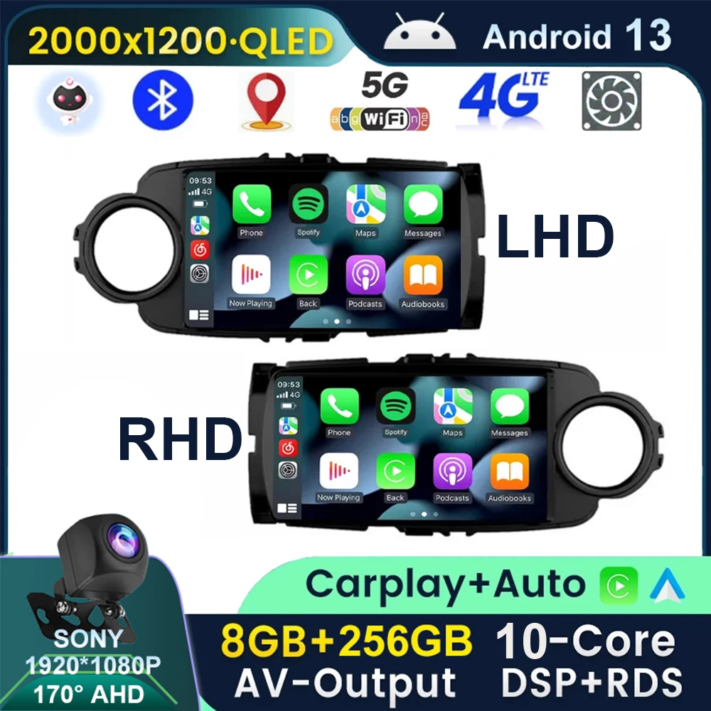 Автомагнитола на Android 13 для Toyota Yaris 2012-2017, Авторадио с GPS-навигацией, мультимедийным видеоплеером, Carplay, стерео, Wi-Fi + 4G BT
Автомагнитола на Android 13 для Toyota Yaris 2012-2017, Авторадио с GPS-навигацией, мультимедийным видеоплеером, Carplay, стерео, Wi-Fi + 4G BT