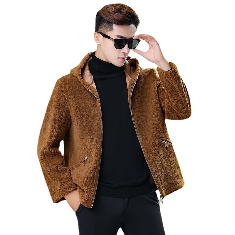 Winter Hooded Men's Jackets Motorcycle Overcoat Faux Suede Casual Hoodies Jackets Men Outwear Double-sided Man Clothing MY597
Winter Hooded Men's Jackets Motorcycle Overcoat Faux Suede Casual Hoodies Jackets Men Outwear Double-sided Man Clothing MY597