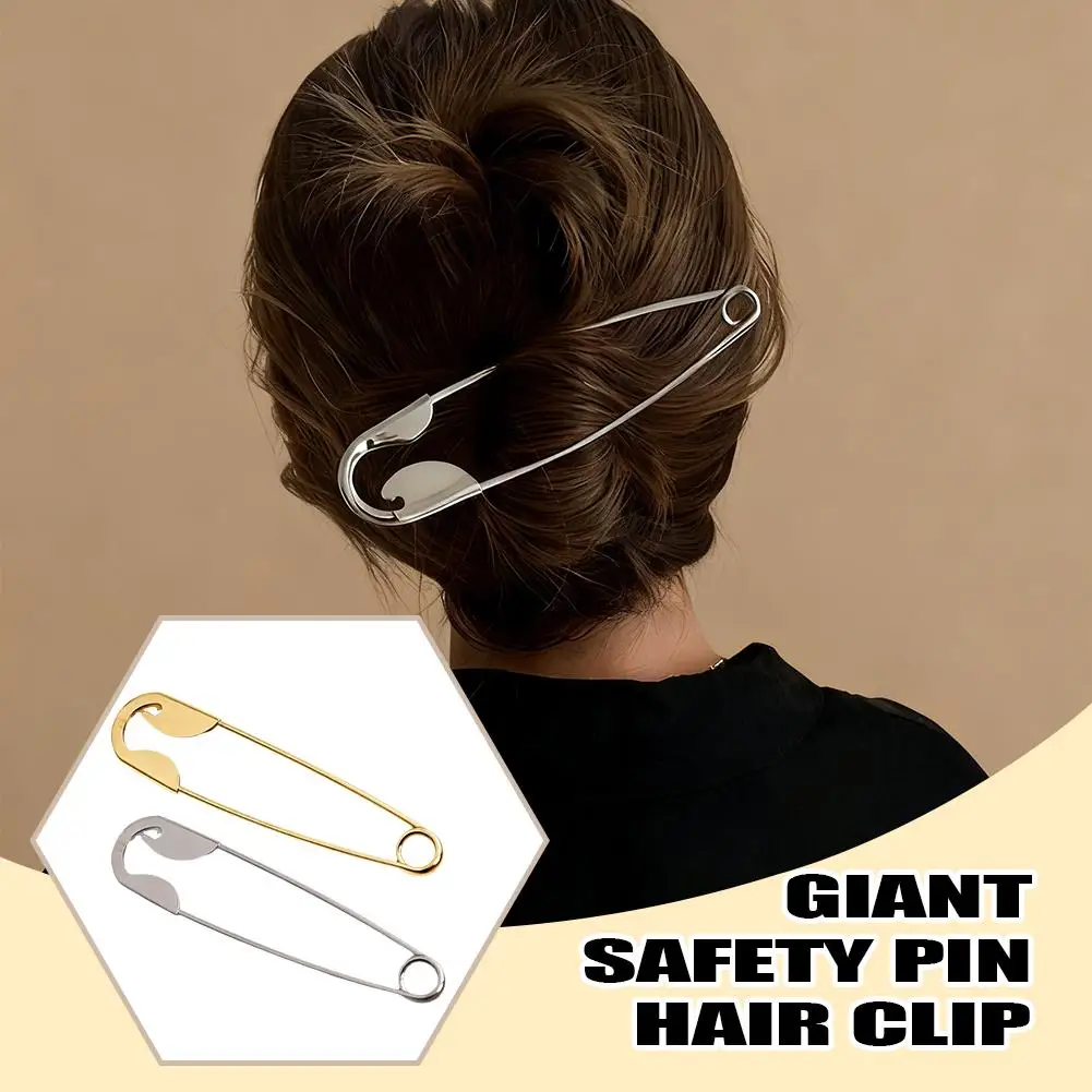 Minimalist Giant Safety Pin Hair Clip, Sturdy Metal Non‑Slip Barrettes, Punk‑Style Large Hairpins for Women Girls, Fashion Daily
Minimalist Giant Safety Pin Hair Clip, Sturdy Metal Non‑Slip Barrettes, Punk‑Style Large Hairpins for Women Girls, Fashion Daily