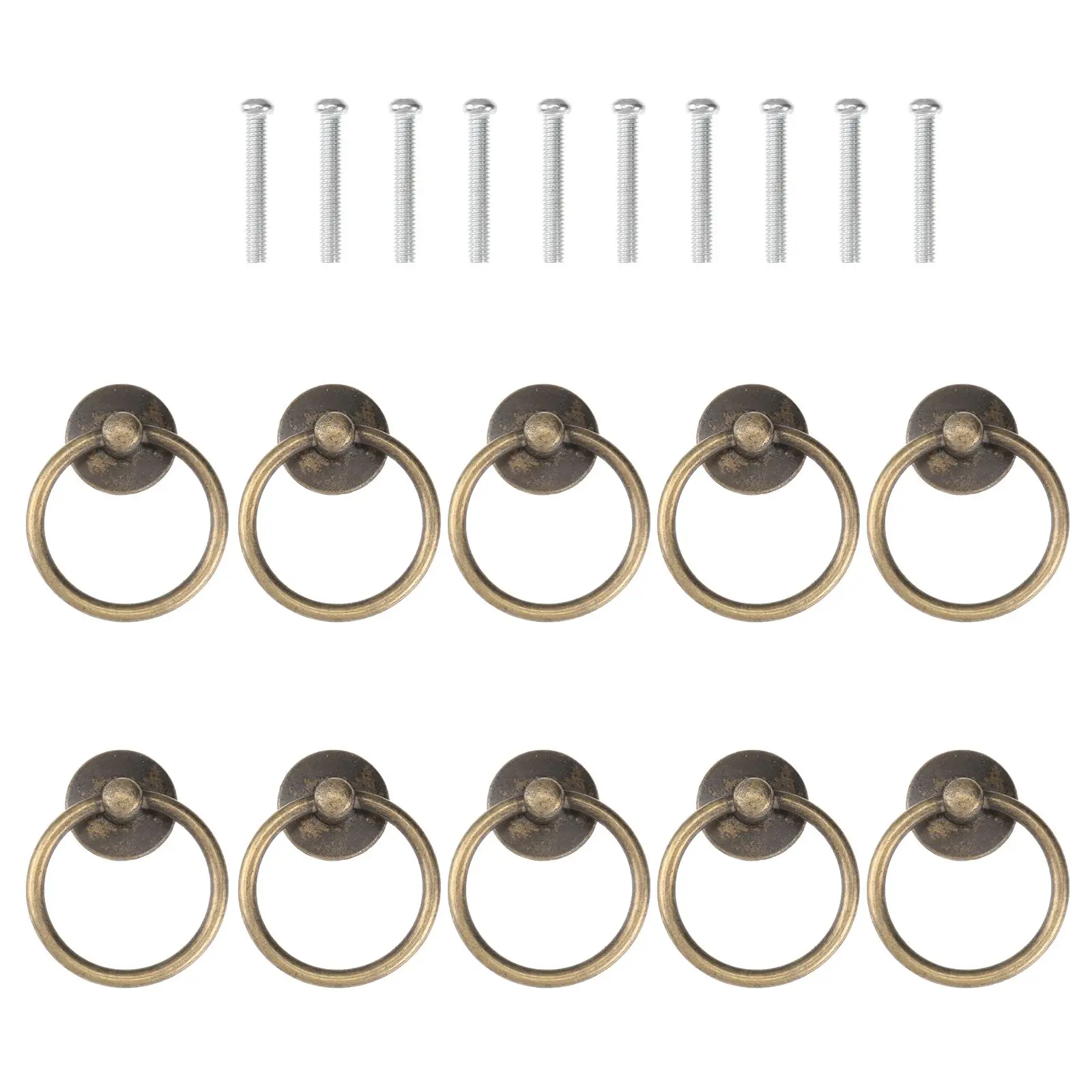 12 Pcs Kitchen Cabinet Knobs Dresser Circular Pull Ring Single Bore Door Handle Drawer
12 Pcs Kitchen Cabinet Knobs Dresser Circular Pull Ring Single Bore Door Handle Drawer