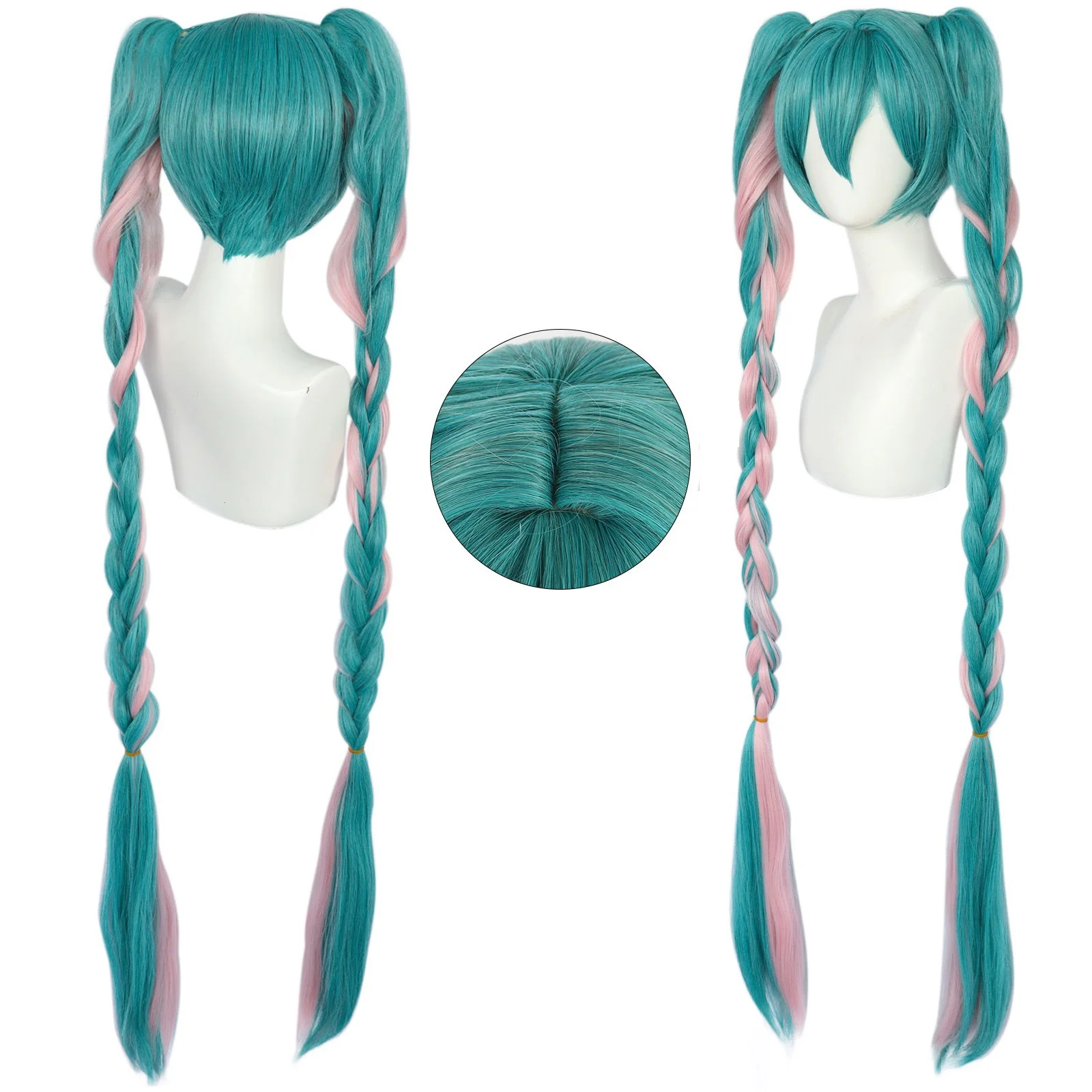 Cos Wig, Blue Pink Ombre Long Braided Twin Tails Synthetic Hair for Anime Costume
Cos Wig, Blue Pink Ombre Long Braided Twin Tails Synthetic Hair for Anime Costume