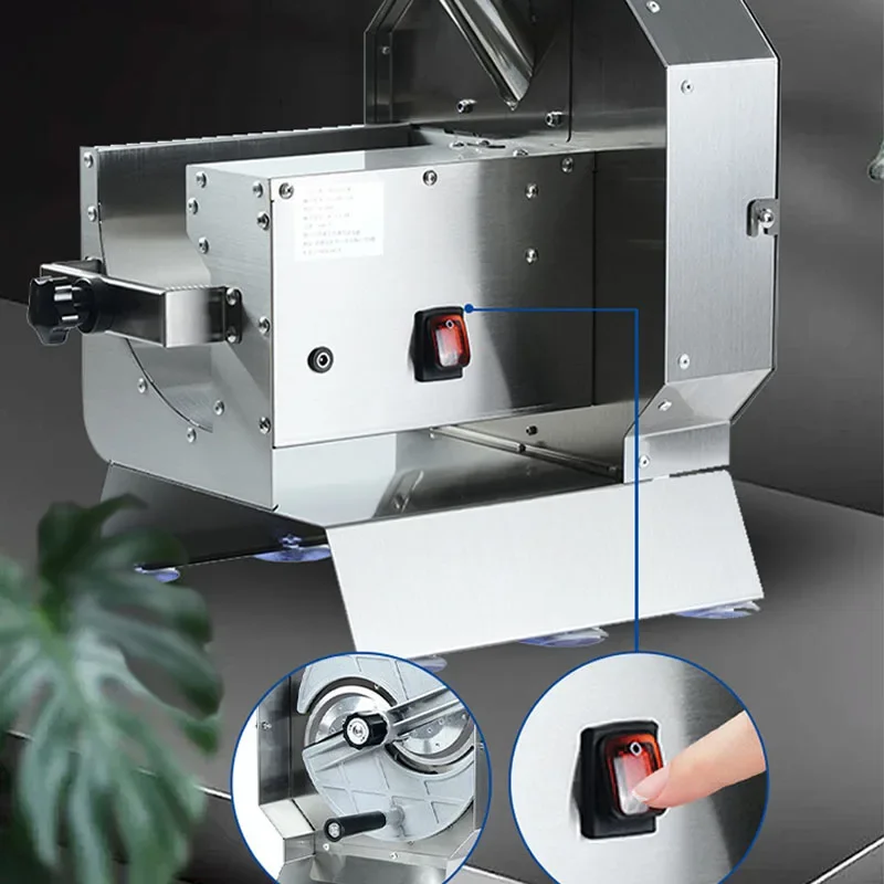 Stainless Steel Adjustable Thickness Electric Fruit Vegetable Slicer Commercial Lemon Sausage Potato Cutting Machine
Stainless Steel Adjustable Thickness Electric Fruit Vegetable Slicer Commercial Lemon Sausage Potato Cutting Machine