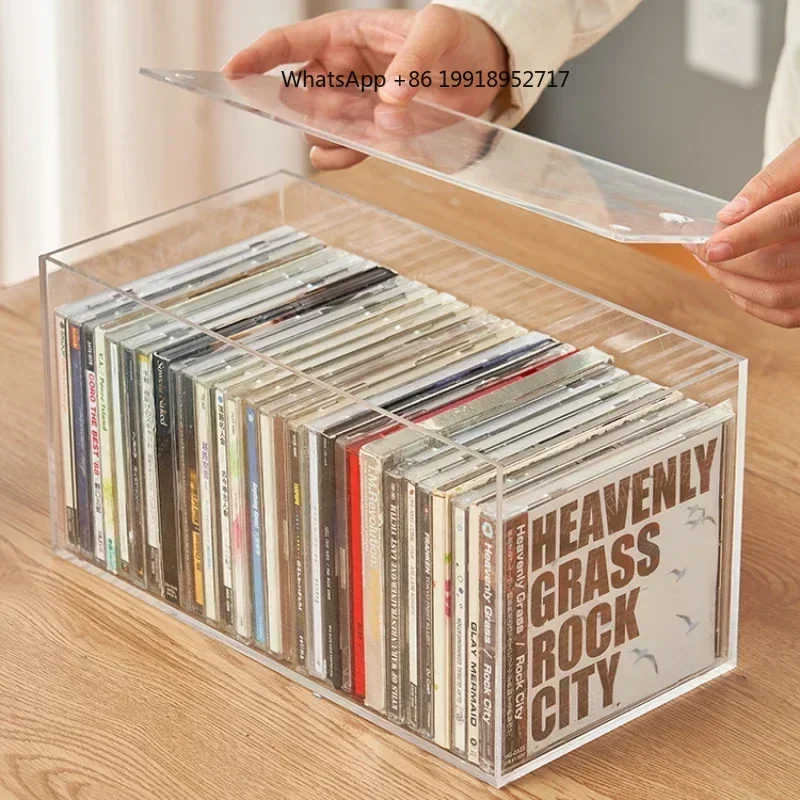Spacious Transparent Acrylic Storage Box for Home Plastic DVD CD Organizer Dustproof Music Album Bin Large Disc Holder
Spacious Transparent Acrylic Storage Box for Home Plastic DVD CD Organizer Dustproof Music Album Bin Large Disc Holder