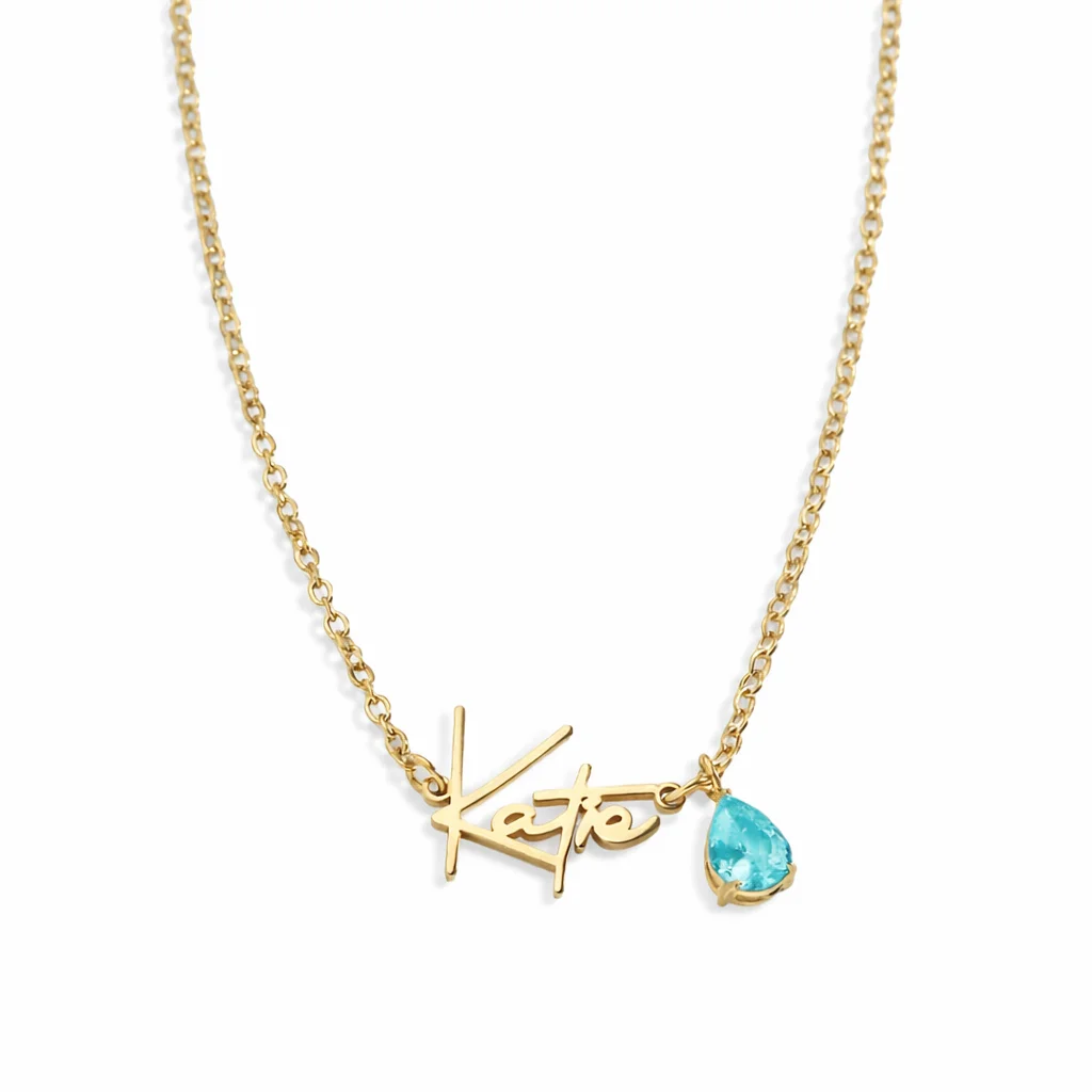 Personalized Stainless Steel Handwritten Name Necklace Teardrop Birthstone Custom Elegant Jewelry Birthday Gift for Her Women
Personalized Stainless Steel Handwritten Name Necklace Teardrop Birthstone Custom Elegant Jewelry Birthday Gift for Her Women