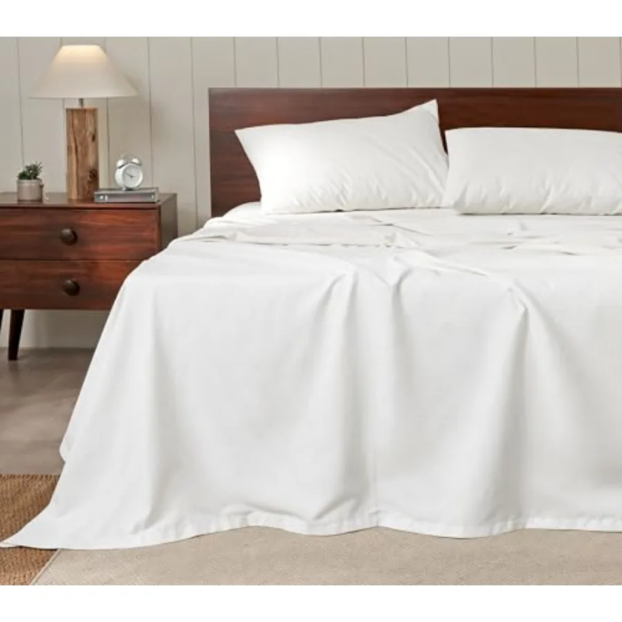 100% Cotton Percale Sheets Crisp Cooling Summer Bed Sheets for Hot Sleepers, Deep Pocket 14", Soft Peach Finish, Breathable and
100% Cotton Percale Sheets Crisp Cooling Summer Bed Sheets for Hot Sleepers, Deep Pocket 14", Soft Peach Finish, Breathable and