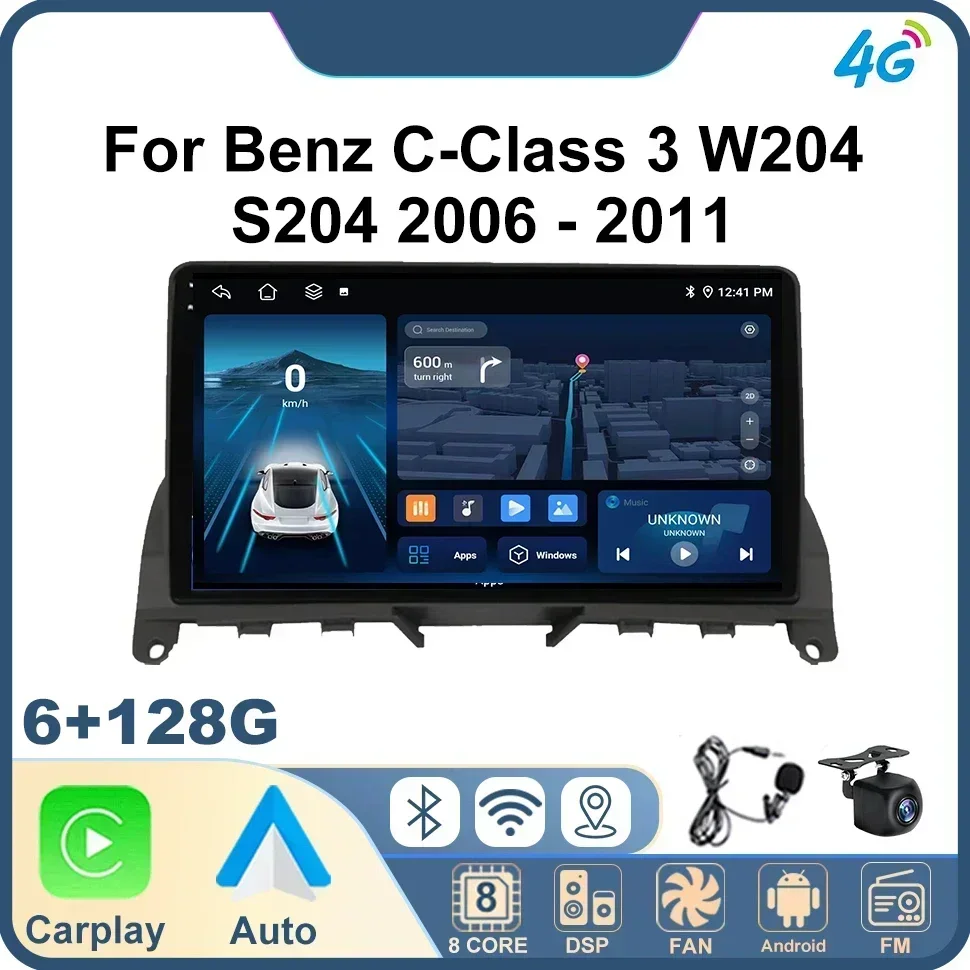 Car Radio Audio Stereo for Benz C-Class 3 W204 S204 2006 - 2011 Wireless Carplay Multimedia Player Video Stereo GPS BT 4G 8core
Car Radio Audio Stereo for Benz C-Class 3 W204 S204 2006 - 2011 Wireless Carplay Multimedia Player Video Stereo GPS BT 4G 8core