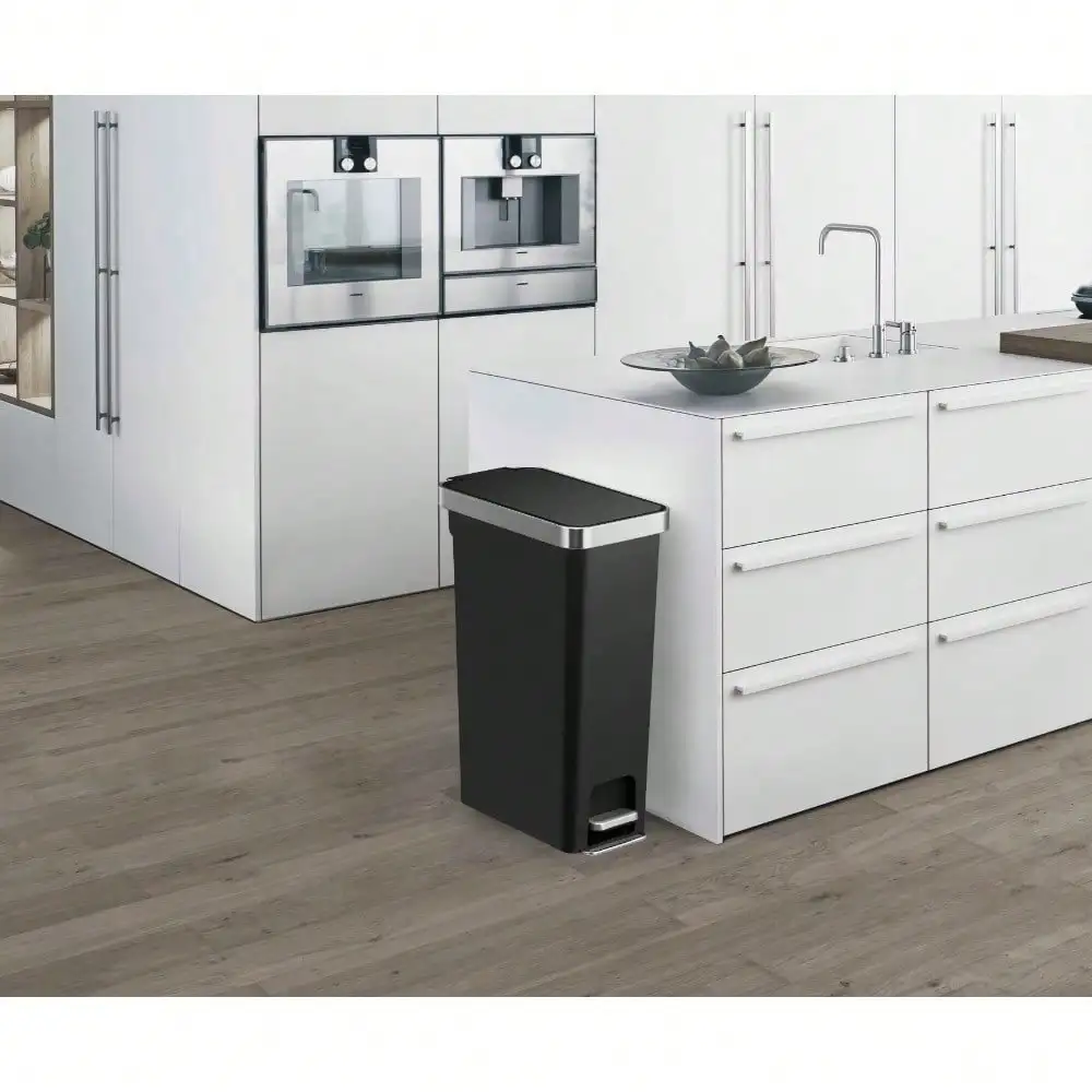 10.5 gallon trash can, plastic slim steps kitchen trash can, suitable for living room, kitchen, bathroom, bedroom, study
10.5 gallon trash can, plastic slim steps kitchen trash can, suitable for living room, kitchen, bathroom, bedroom, study