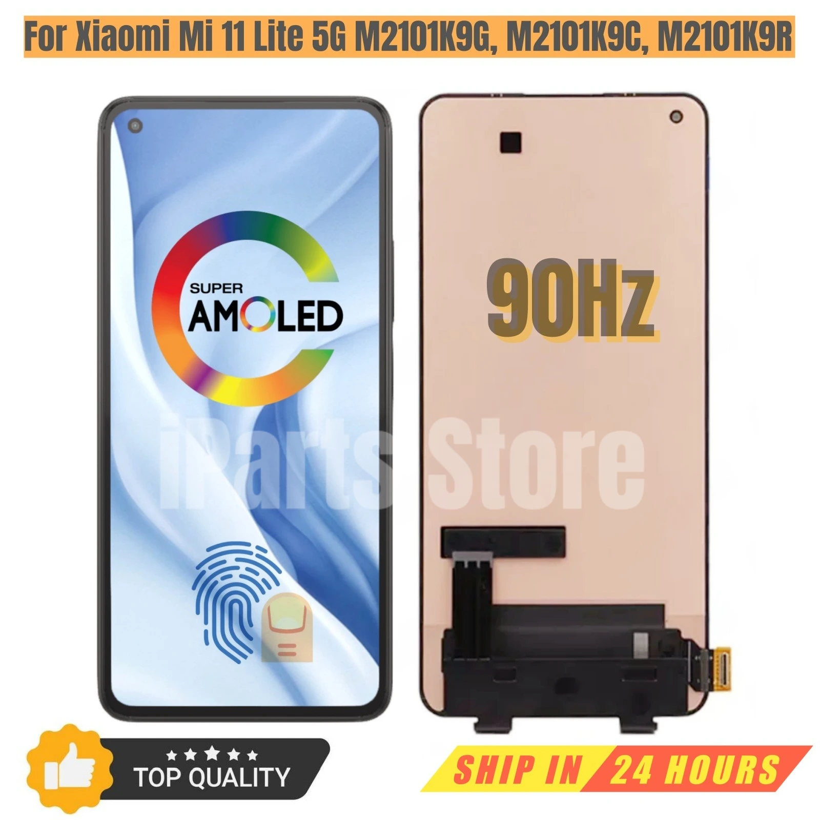 iParts Replacement New Display for Xiaomi Mi 11 Lite 5G M2101K9G M2101K9C M2101K9R 90hz AMOLED Touch Screen Assembly OEM
iParts Replacement New Display for Xiaomi Mi 11 Lite 5G M2101K9G M2101K9C M2101K9R 90hz AMOLED Touch Screen Assembly OEM