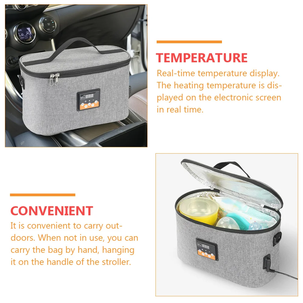 Большая вместительная сумка-тоут для подогрева еды, дисплей температуры в реальном времени, электрическая подогреватель детских бутылочек для автомобильной коляски, дорожное молоко
Большая вместительная сумка-тоут для подогрева еды, дисплей температуры в реальном времени, электрическая подогреватель детских бутылочек для автомобильной коляски, дорожное молоко