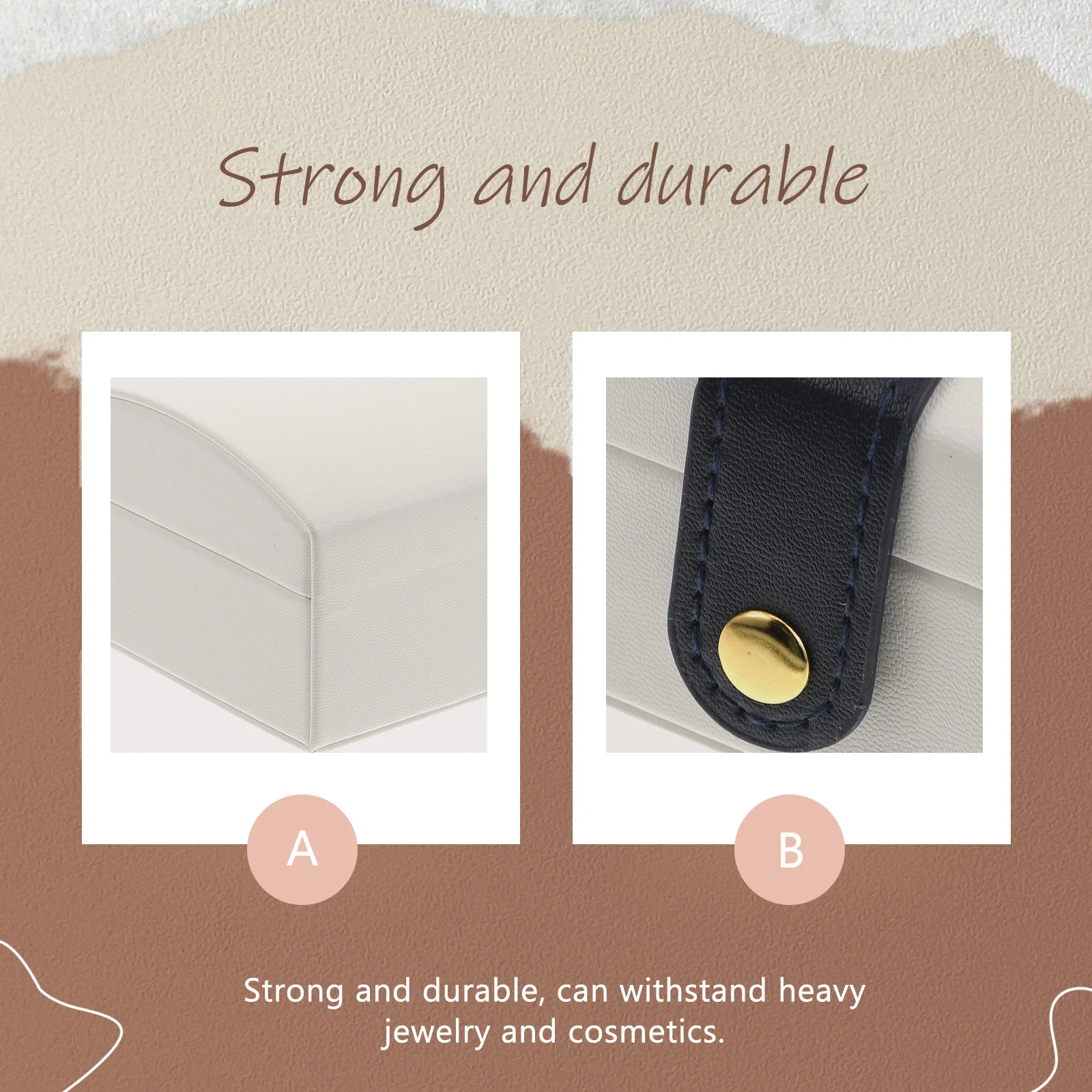 1pc Portable Jewelry Box Organizer With Dividers For Necklaces Rings Earrings Durable Soft Material Desktop Dresser Storage
1pc Portable Jewelry Box Organizer With Dividers For Necklaces Rings Earrings Durable Soft Material Desktop Dresser Storage