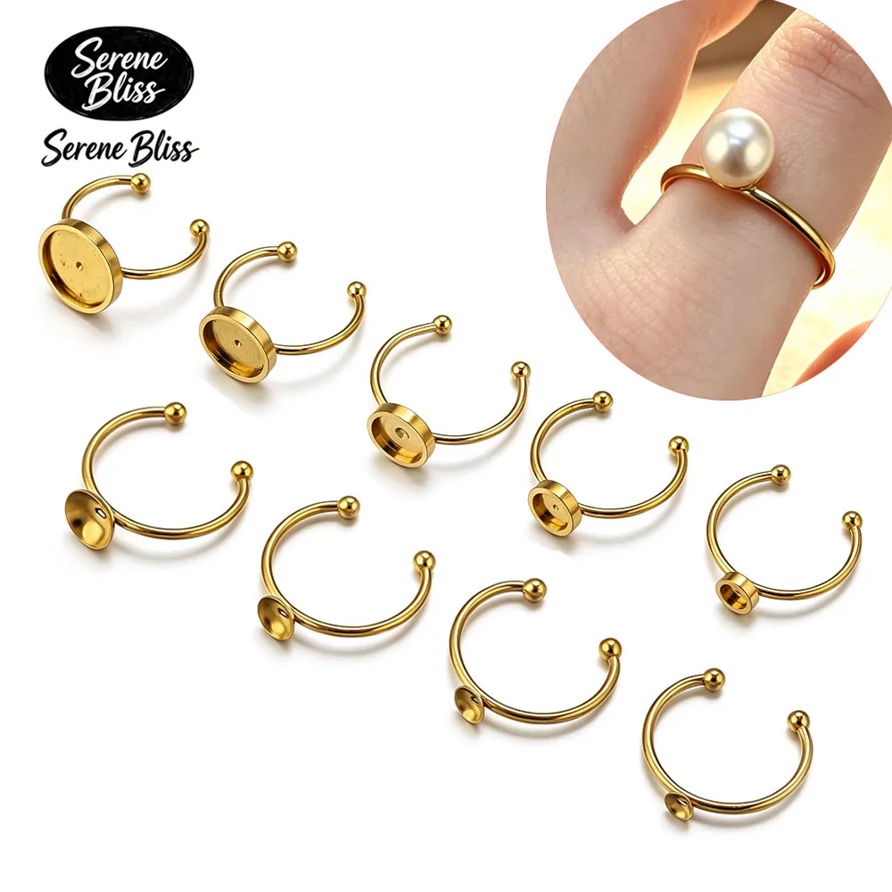 10pcs Stainless Steel Round Adjustable Open Ring Setting Blank Cabochon Base Bezel Tray for DIY Stone Jewelry Making Accessories
10pcs Stainless Steel Round Adjustable Open Ring Setting Blank Cabochon Base Bezel Tray for DIY Stone Jewelry Making Accessories
