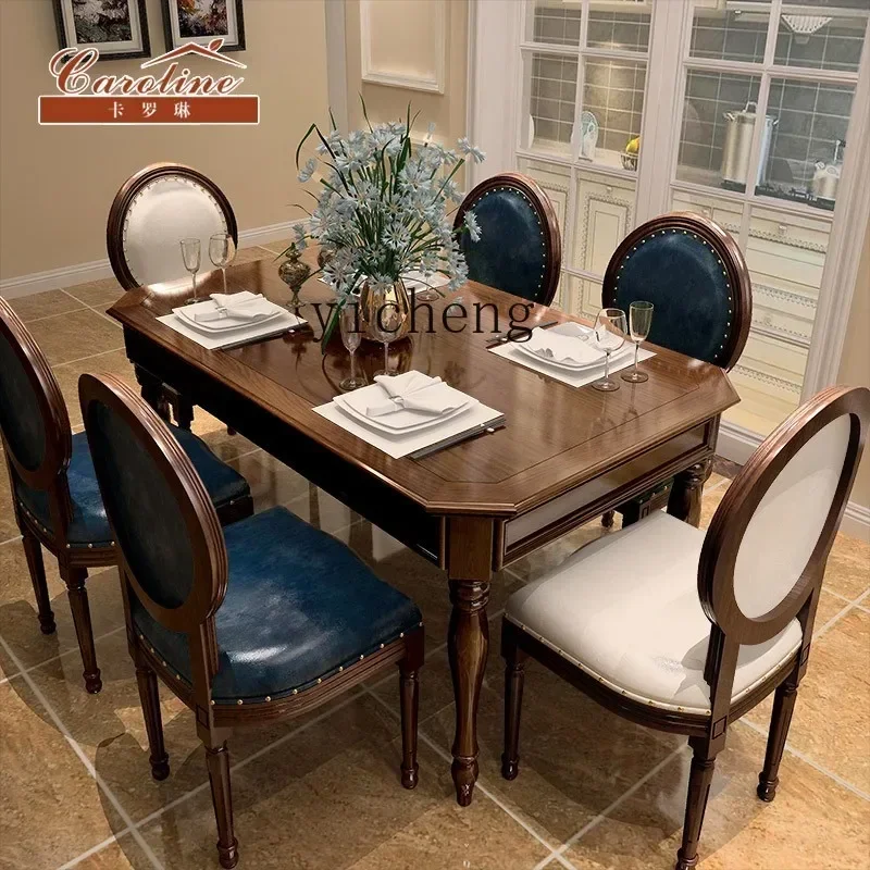 TQH6.4 rural solid wood dining table and chair combination rectangular dining table small household
TQH6.4 rural solid wood dining table and chair combination rectangular dining table small household