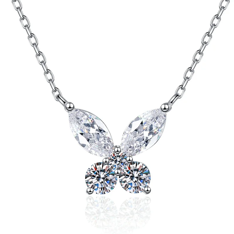 ZFSILVER Fashion Trendy Classic 925 Silver Moissanite Simple Butterfly Necklace Charm Women Accessories Party Jewelry Gift XL409
ZFSILVER Fashion Trendy Classic 925 Silver Moissanite Simple Butterfly Necklace Charm Women Accessories Party Jewelry Gift XL409