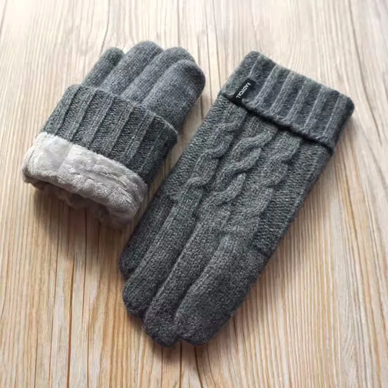 Men Gloves Fashion Male Double Thickened Pure Wool Knitted Warm Gloves Outdoor Winter Man Warm Driving Gloves Free Shipping
Men Gloves Fashion Male Double Thickened Pure Wool Knitted Warm Gloves Outdoor Winter Man Warm Driving Gloves Free Shipping