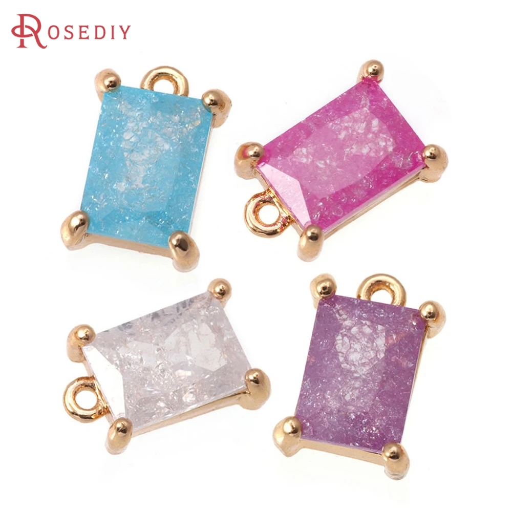 6PCS 18K Gold Color Brass Glass Rectangle Shape Charms Pendants High Quality Diy Necklace Earrings Jewelry Making Accessories
6PCS 18K Gold Color Brass Glass Rectangle Shape Charms Pendants High Quality Diy Necklace Earrings Jewelry Making Accessories