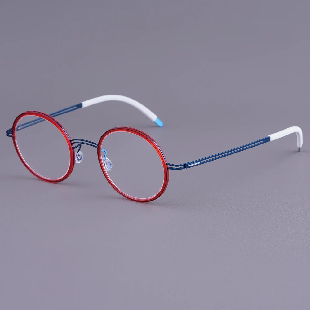 Fashion Brand Design Titanium Round Glasses Frame
Fashion Brand Design Titanium Round Glasses Frame