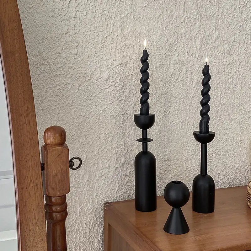 Candle Holder Room Decor Candles Holders Home Decoration Black Wooden Candlestick Living Room Bedroom Geometric Decorations
Candle Holder Room Decor Candles Holders Home Decoration Black Wooden Candlestick Living Room Bedroom Geometric Decorations