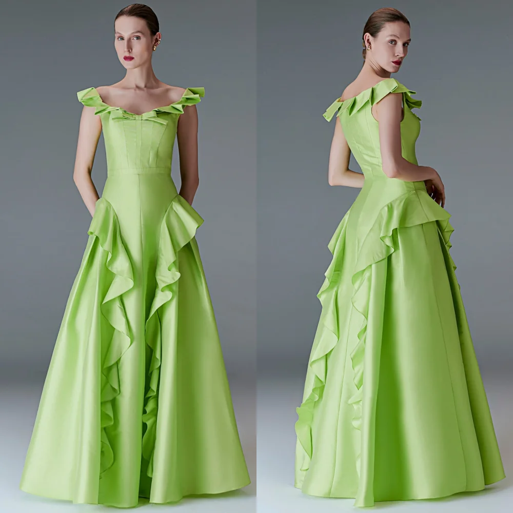 Customized Jersey Pleat Evening A-line Scoop Neck Bespoke Occasion Gown Long Dresses
Customized Jersey Pleat Evening A-line Scoop Neck Bespoke Occasion Gown Long Dresses