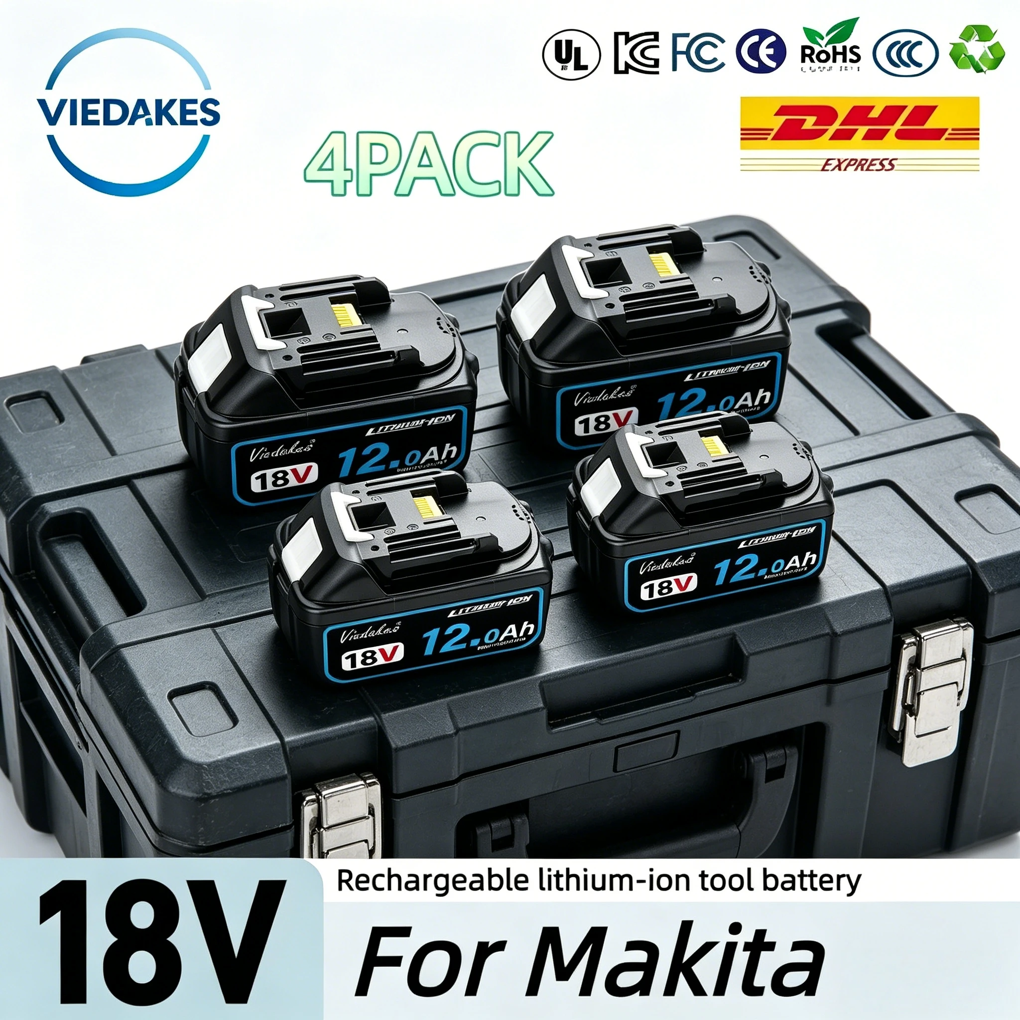 100% original 18V 12.0Ah Rechargeable Battery ,For Makita 18V Battery BL1830 BL1840 BL1850 BL1860 BL1860B Power Tools Battery
100% original 18V 12.0Ah Rechargeable Battery ,For Makita 18V Battery BL1830 BL1840 BL1850 BL1860 BL1860B Power Tools Battery