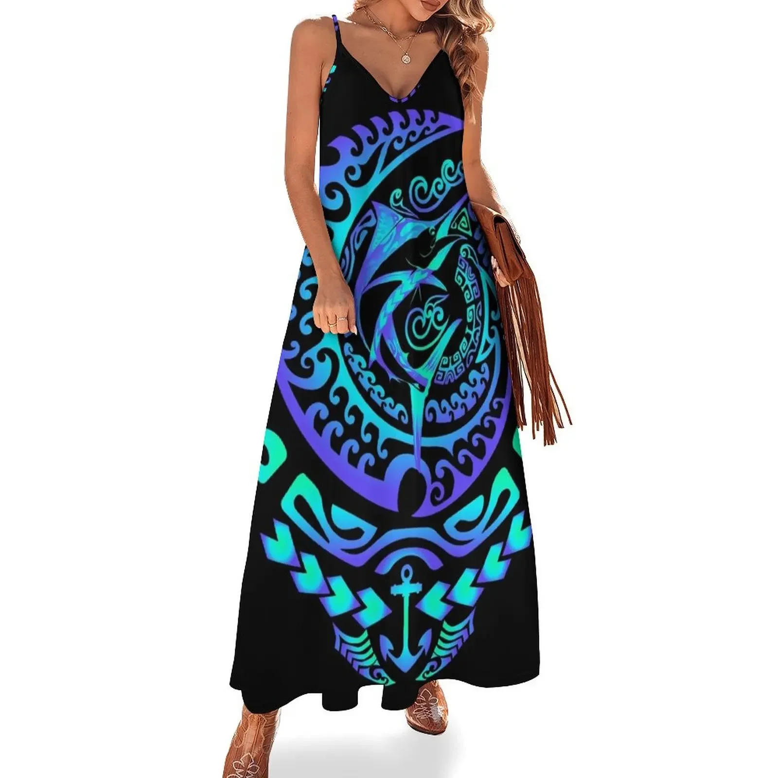 Maori Blue Marlin Sleeveless Dress loose summer dress elegant and pretty women's dresses Dress
Maori Blue Marlin Sleeveless Dress loose summer dress elegant and pretty women's dresses Dress