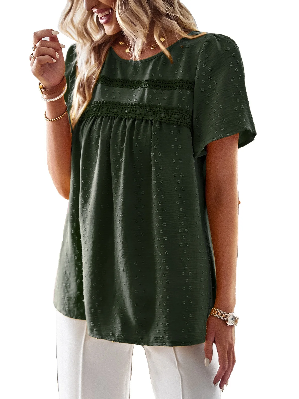 Ele Женский цветной круглый Ne ort Sve irt Свободный крой Summer Faion Женский кружевной глазок премиум-класса Китайский бренд
Ele Женский цветной круглый Ne ort Sve irt Свободный крой Summer Faion Женский кружевной глазок премиум-класса Китайский бренд