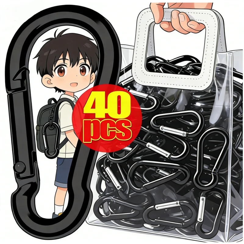 Alluminum Alloy D Type Buckle Spring Snap Clip Hooks Keychain Carabiner Mini Carabiner Keychain for Keys Camping Tool 1-40PCS
Alluminum Alloy D Type Buckle Spring Snap Clip Hooks Keychain Carabiner Mini Carabiner Keychain for Keys Camping Tool 1-40PCS