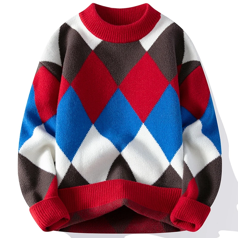 2023 New Fall Winter Soft Warm Brand Knit Sweater Men Top Quality Argyle Men's Wool Sweaters Korean Fashion Handsome Jumper Male
2023 New Fall Winter Soft Warm Brand Knit Sweater Men Top Quality Argyle Men's Wool Sweaters Korean Fashion Handsome Jumper Male