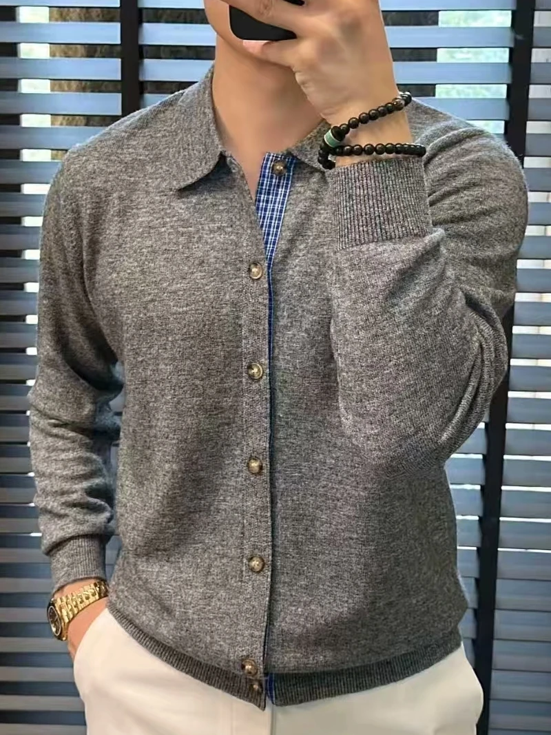 Мужской вязаный свитер, модный повседневный отложной воротник, высокое качество, модное новое поступление, осенне-зимнее сезонное длинное све
Мужской вязаный свитер, модный повседневный отложной воротник, высокое качество, модное новое поступление, осенне-зимнее сезонное длинное све