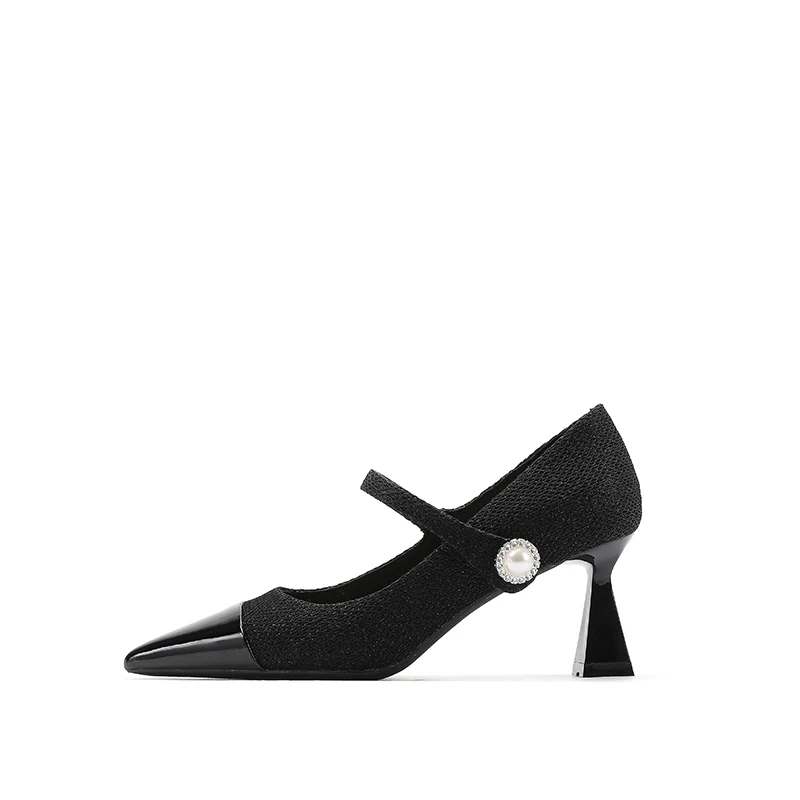 Bloomsteps sheepskin Mary Jane high heels with a single strap, height-enhancing, slimming, elegant, and comfortable shoes for sh
Bloomsteps sheepskin Mary Jane high heels with a single strap, height-enhancing, slimming, elegant, and comfortable shoes for sh