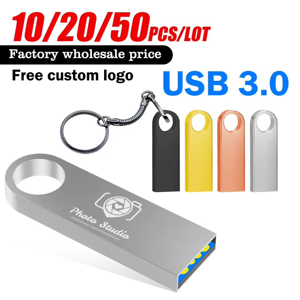 10/20/50PCS/lot Metal USB 3.0 Flash Drive Pen Drive 16GB Pendrive 32GB 64GB Memory USB Stick 128GB U Disk Free Customized LOGO
10/20/50PCS/lot Metal USB 3.0 Flash Drive Pen Drive 16GB Pendrive 32GB 64GB Memory USB Stick 128GB U Disk Free Customized LOGO