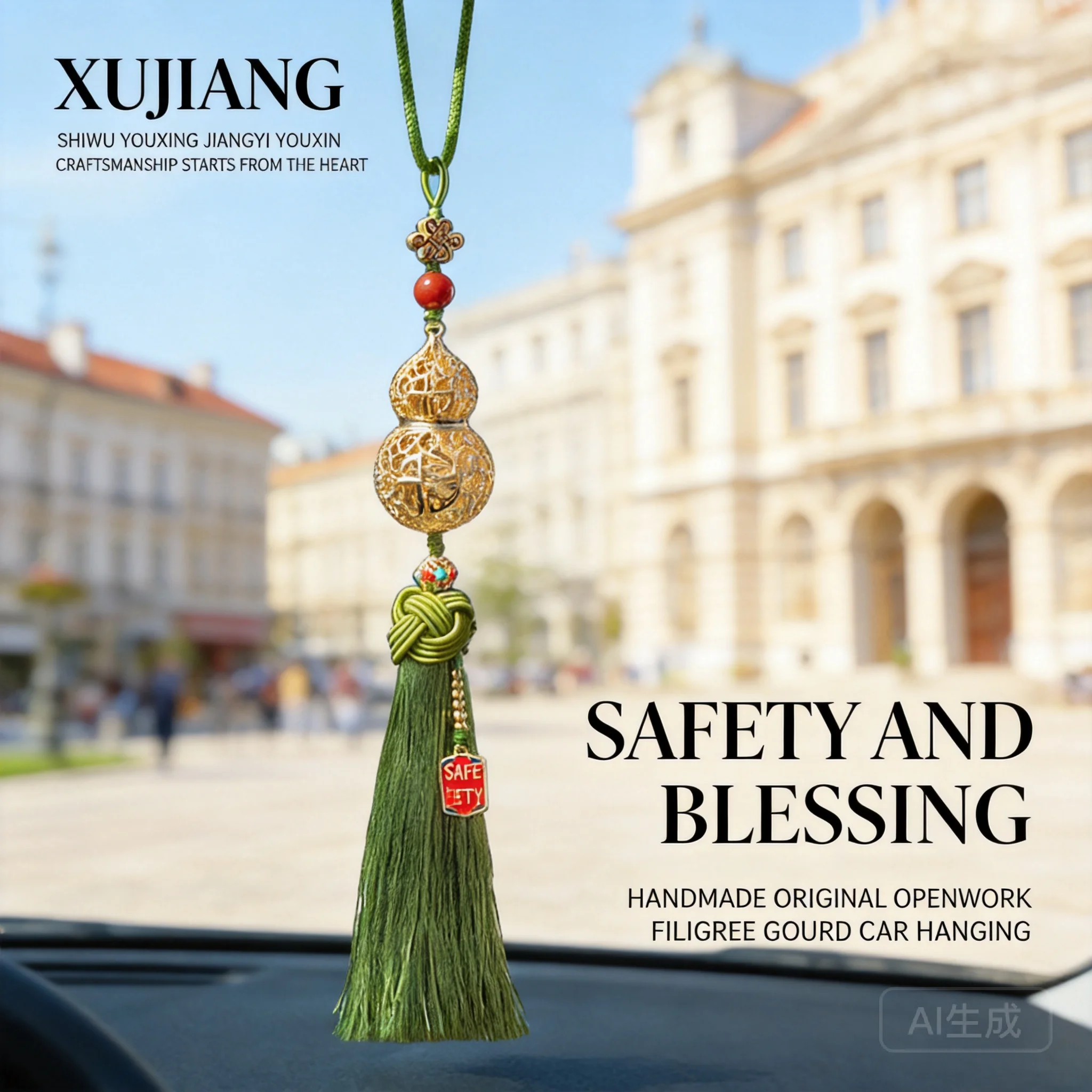 Car Rearview Mirror Hanging Pendant Car Interior Decor Brass Hollow Gourd With Tassel Creative Ornament For Men Women Vehicle
Car Rearview Mirror Hanging Pendant Car Interior Decor Brass Hollow Gourd With Tassel Creative Ornament For Men Women Vehicle