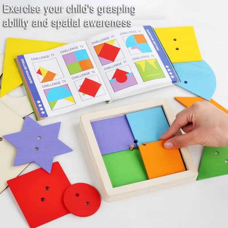 Kids Geometric Tangram Jigsaw Puzzle Brain Game Montessori Creative Toy Logical Thinking Challenge Intellectual Educational Toys
Kids Geometric Tangram Jigsaw Puzzle Brain Game Montessori Creative Toy Logical Thinking Challenge Intellectual Educational Toys