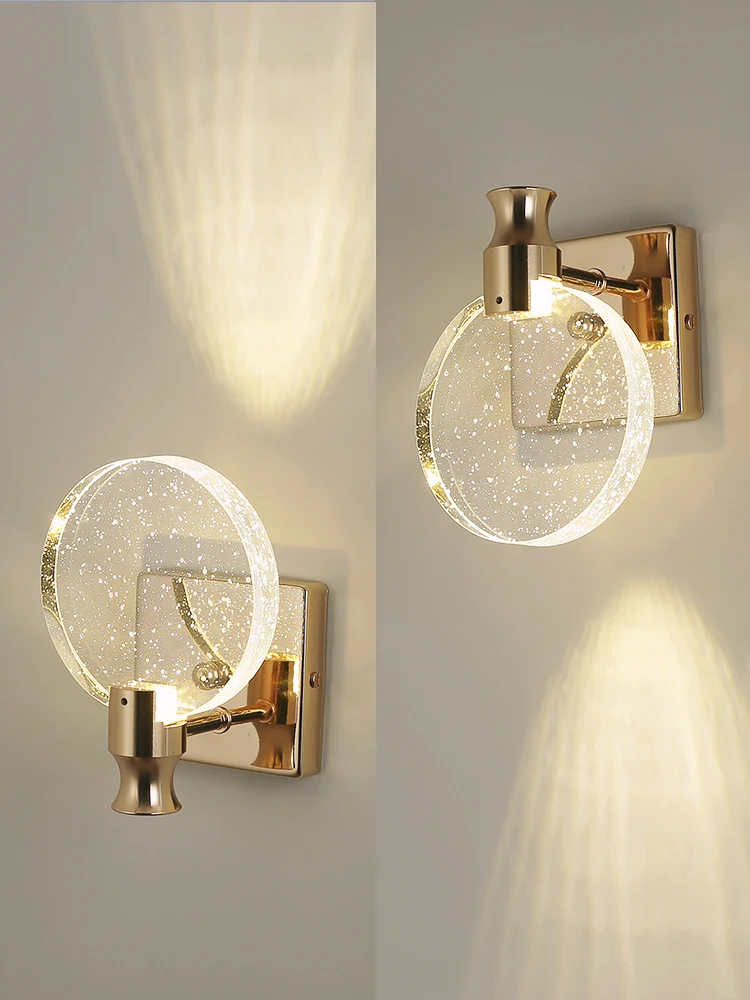 Bedroom bedside lamp light luxury bubble crystal wall lamp creative minimalist living room TV background wall lamp modern aisle
Bedroom bedside lamp light luxury bubble crystal wall lamp creative minimalist living room TV background wall lamp modern aisle