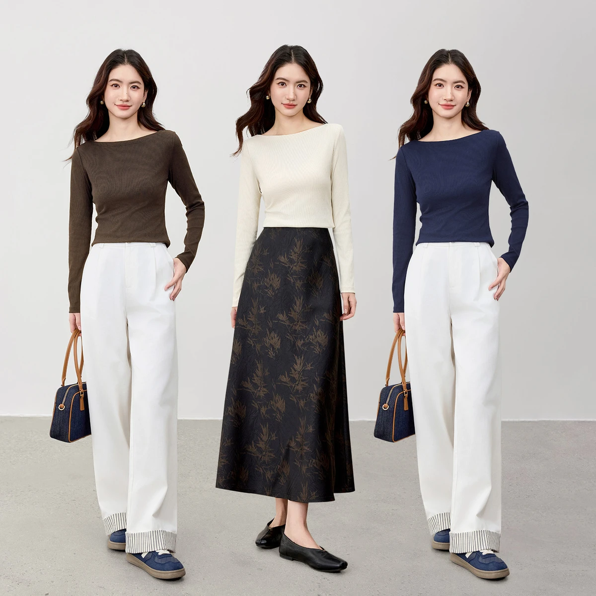 SENTUBILA Casual Knitted Sweater Pullovers Women's Autumn Slim-fit Elastic Jumpers Long Sleeve Temperament Female Tops 153SF2501
SENTUBILA Casual Knitted Sweater Pullovers Women's Autumn Slim-fit Elastic Jumpers Long Sleeve Temperament Female Tops 153SF2501