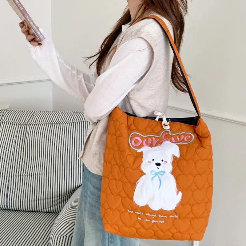 Youda New Polyester Fabric Shoulder Bag for Women Simple Puppy Pattern Handbag Large Casual Capacity Shopper Tote Bags
Youda New Polyester Fabric Shoulder Bag for Women Simple Puppy Pattern Handbag Large Casual Capacity Shopper Tote Bags