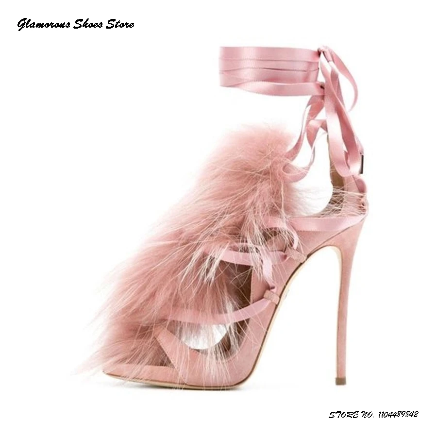 Современные сандалии на шнуровке из искусственного меха, женские модельные туфли с круглым открытым носком на тонком каблуке, летняя мода, уличный стиль, высокие каблуки
Современные сандалии на шнуровке из искусственного меха, женские модельные туфли с круглым открытым носком на тонком каблуке, летняя мода, уличный стиль, высокие каблуки