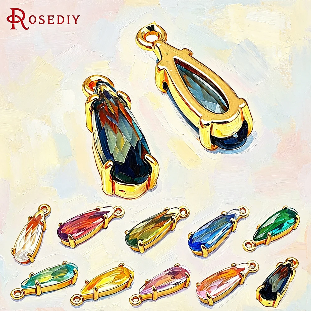 10PCS 4.5x14MM 18K Gold Color Brass and Glass Drop Shape Charms Pendants High Quality Jewelry Making Diy Accessories
10PCS 4.5x14MM 18K Gold Color Brass and Glass Drop Shape Charms Pendants High Quality Jewelry Making Diy Accessories