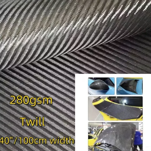 [Grade A+】 3K 280gsm 4x4 real Carbon Fiber Cloth Setting carbon fabric large twill 20"/50 x 100cm length/ piece for car Modified
[Grade A+】 3K 280gsm 4x4 real Carbon Fiber Cloth Setting carbon fabric large twill 20"/50 x 100cm length/ piece for car Modified