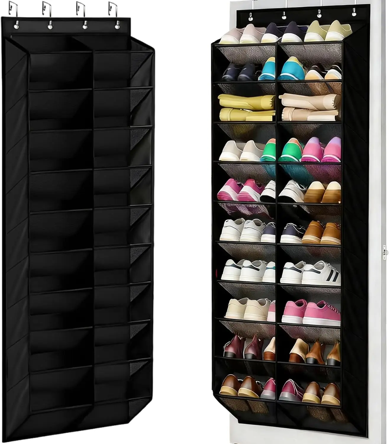 Over The Door Shoe Organizer Storage - Large Size Hanging Shoe Organizer Rack for Door Closet Holds
Over The Door Shoe Organizer Storage - Large Size Hanging Shoe Organizer Rack for Door Closet Holds