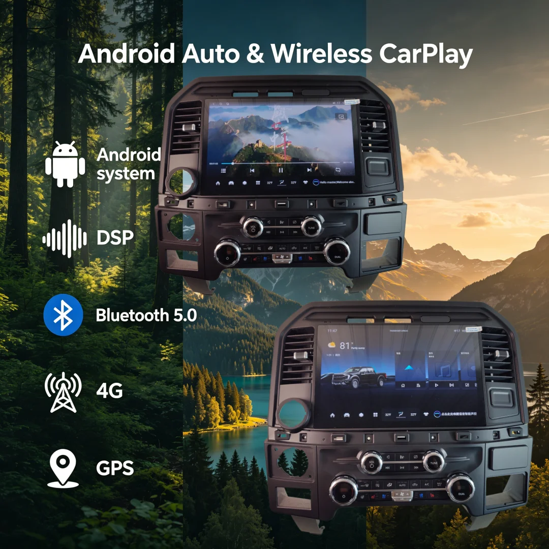 CY 13.1 " For Ford F150 Raptor 2015-2024 Android 14 8-Core Car Multimedia Player Stereo Receiver Radio Wireless Carplay Unit DSP
CY 13.1 " For Ford F150 Raptor 2015-2024 Android 14 8-Core Car Multimedia Player Stereo Receiver Radio Wireless Carplay Unit DSP