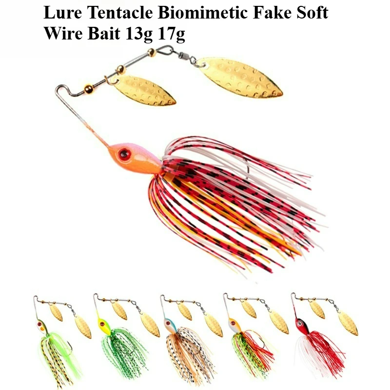 Lure Tentacle Biomimetic Fake Soft Wire Bait 13g 17g Rotating Sequin Composite Balance Belt Barb Fishhook
Lure Tentacle Biomimetic Fake Soft Wire Bait 13g 17g Rotating Sequin Composite Balance Belt Barb Fishhook