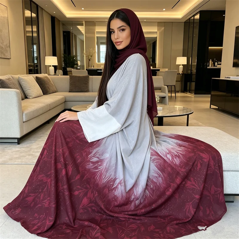 Eid Ramadan Kimono Cardigan Dubai Abaya Gradient Color Jalabiya Women Muslim Dress Kebaya Caftan Marocain Femme Robe Islam Gown
Eid Ramadan Kimono Cardigan Dubai Abaya Gradient Color Jalabiya Women Muslim Dress Kebaya Caftan Marocain Femme Robe Islam Gown