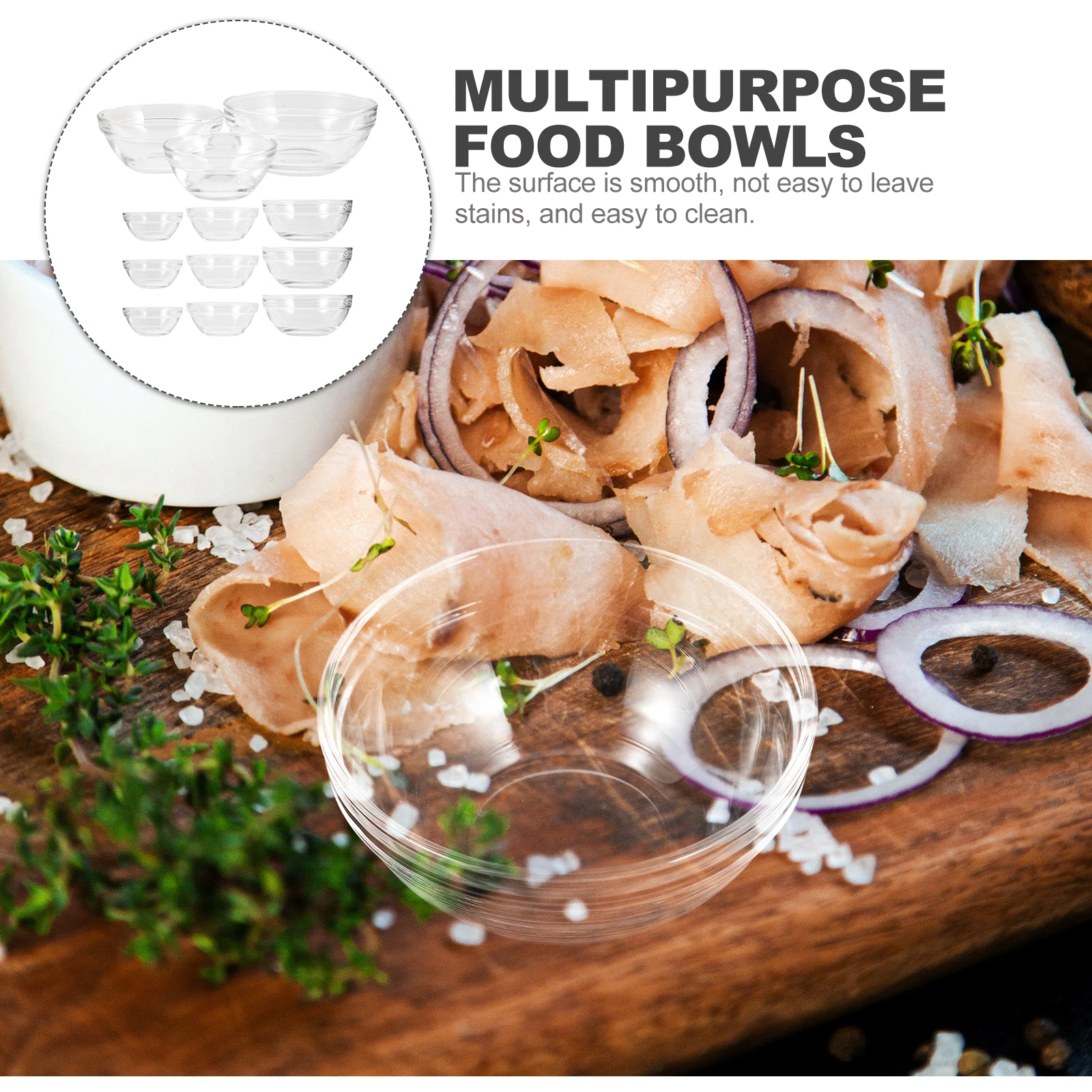 12 шт., набор уличной посуды, многофункциональные прозрачные десертные миски для еды, практичные бытовые салатники, декоративная миска для лапши 
12 шт., набор уличной посуды, многофункциональные прозрачные десертные миски для еды, практичные бытовые салатники, декоративная миска для лапши